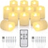 12 PCS Rechargeable Candles Flameless Tea Lights with Remote, USB LED Tealights