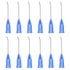 PATIKIL 22G Blunt Tip Dispensing Needles, 12 Pcs, 1 Inch Industrial Liquid Dispenser Needle with Lure Lock, Blue
