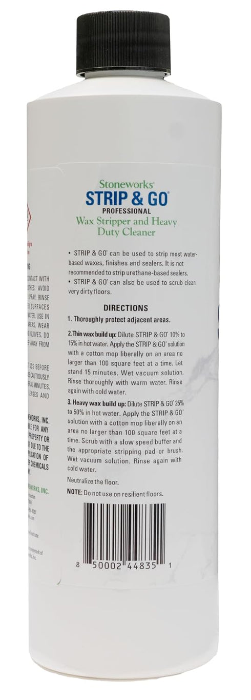 Stoneworks (1 Strip & Go Pint) Sealer Stripper and Wax Remover for Stone and Tile