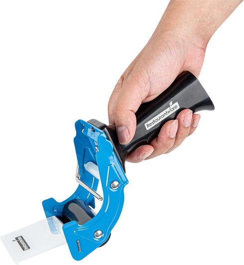 Restaurantware RW Base Tape Dispenser Gun - 3 Inch Heavy-Duty with Rubber Handle Tension Knob for Carton Sealing