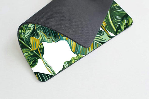 Smooffly Tropical Palm Leaves Non-Slip Rubber Mouse Pad, Customized Gaming Pad with Jungle Leaf Design