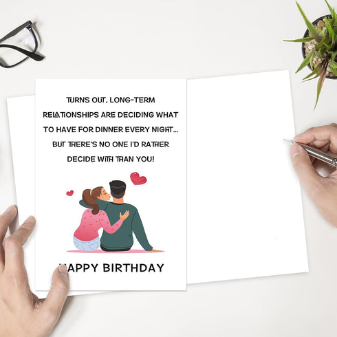 Charming Romantic Birthday Card for Your Loved One - Perfect Gift for Him/Her