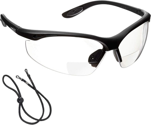 voltX 'CONSTRUCTOR' BIFOCAL Reading Safety Glasses (CLEAR +3.0 Dioptre), ANSI Z87.1+ & CE EN166F