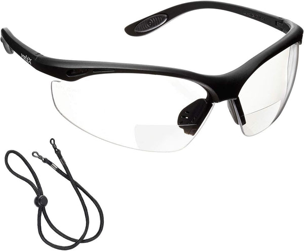 voltX 'CONSTRUCTOR' BIFOCAL Reading Safety Glasses (CLEAR +3.0 Dioptre), ANSI Z87.1+ & CE EN166F