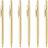Unibene 6 Pack Slim Gold Ballpoint Pens, Black Ink 1 mm, Nice Gift for Business Office Students Teachers