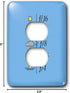 3dRose lsp_37763_6 2 Daylight Exposure Guide and Light Metering Aperture Table On Light Blue Background Plug Outlet