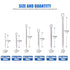 Glarks 340-Pieces 6 Sizes 304 Stainless Steel Cotter Pin Clip Key Fastner Fitting Assortment Kit for Automotive, Mechanics, Car Garage, Power Equipment, Cars, Trucks, Lawn Mower, Small Engine Repair
