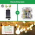 65.6ft 150 16ft 8 IP44 RaThun Warm White Globe String Lights, LED with Extended Lead Wire & Remote, Modes, Waterproof