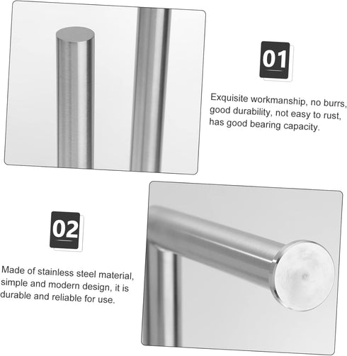 TEHAUX Vertical Paper Towel Rack Storage Roll Paper Holder for Bathroom and Kitchen Non- Base Modern Design for Easy