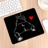 Gaming Mouse Pad Adorable Dog Breed Cute Pet Animal Bulldog French, Non-Slip Rubber Mouse Pad for Computers
