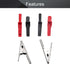 Fielect 2Pcs Alligator Clips 32A Full Insulated Crocodile Clips with 4mm Banana Jack Plug for Testing