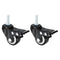 PATIKIL 1.5 Inch Stem Casters, 2 Pack PU Threaded Stem Caster Wheel