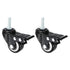PATIKIL 1.5 Inch Stem Casters, 2 Pack PU Threaded Stem Caster Wheel