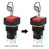 Baomain 4-Pack Push Button Switch - 5/8 inch 16mm - Momentary Square Cap - DC 12V SPDT 5 Pin, LED Lamp Colors