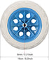 6.5 Inch 2pcs 22Lbs uxcell Shopping Cart Wheel Replacement Dia Rubber Foaming Light Blue (Load Capacity Each)