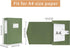 HUA JIE 2 Pack A4 Storage File Boxes, 65mm Spine Document Storage Box with Metal Clip for Office School, Green