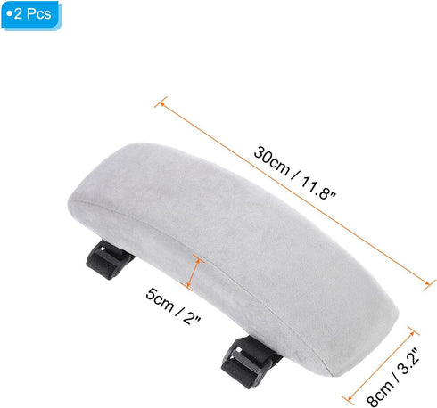 PATIKIL Office Chair Arm Pads, 2pcs Office Chair Arm Cover Office Chair Pads Armrest Cushion Chair Armrest Rest Covers Protectors for Computer Desk Chairs, Grey by PATIKIL