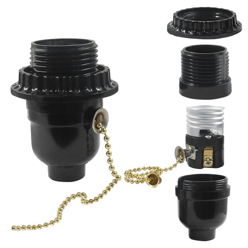 Aoserge 1 Pack E26 Threaded Lamp Socket Replacement with Pull Chain - Robust