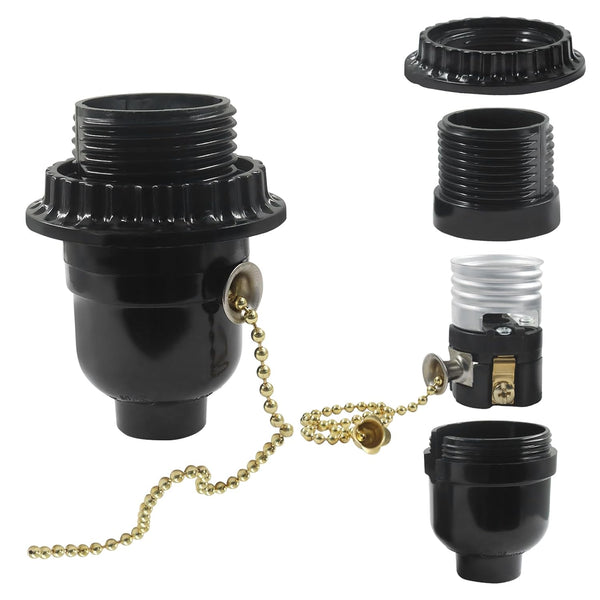 Aoserge 1 Pack E26 Threaded Lamp Socket Replacement with Pull Chain - Robust