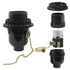 Aoserge 1 Pack E26 Threaded Lamp Socket Replacement with Pull Chain - Robust