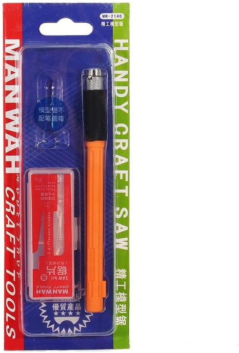 Mini Hand Saw, Hobby Tool Kit with 3 Pcs Razor Blades for DIY Craft