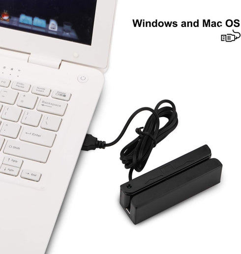 MSR90 USB Swipe Magnetic Credit Card Reader - Mini Smart Card Reader for MSR605, MSR606, Deftun