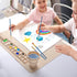 Silicone Painting Mat with Cup and Palette, 20"X16" Thick Silicone Art Mat for Craft, Artist Creator Mat