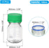 PATIKIL 4 Pack Reagent Media Storage Bottles, 100ml Borosilicate Glass Graduated Round Bottles with GL32 Green Screw Cap for Lab Water Reagent Liquids, Clear by PATIKIL