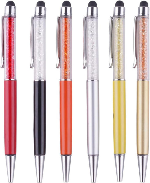 Stylus Pen Crystal Ballpoint Pens, Capacitive Diamond Writing Pens for All Touch Screens