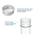 PATIKIL 100ml Plastic Test Tubes with Screw Caps, 6Pcs 160x33mm Tubes for Candy Bead Storage, Bath Salt Lab Use, Silver