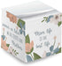 Mothers Floral Sticky Note Cube, 600 Sheets, 2.75" Memo Block, Four Empowering Messages On Each Side