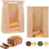 Funcoo 100 Paper Bread Bags for Homemade Bread, Tin Tie Tab Lock