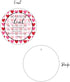 Lashicorn 30 Pack Hot Cocoa Bomb Instruction Cards | | Hot Cocoa Bomb Supplies | White Card with Valentine Design