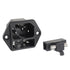 AC 250V 10A 2 in 1 Mount Inlet Module Plug Socket Power Entry Connector, Male Blades with 10A Fuse