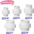 8PCS 1/2Inch PVC Union Coupling, Furniture Grade Pipe Fittings with EPDM O-Ring, White Slip Adapter for Plumbing