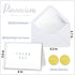 60 3.5 5 Inch Gueevin Pcs Thank You Cards with Envelopes and Stickers Bulk x Silver Border Blank Thank You Note Card