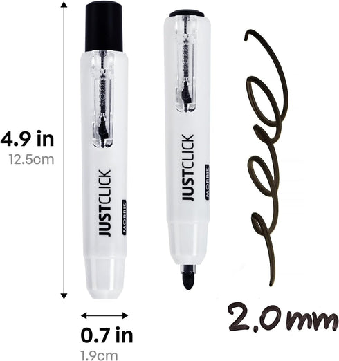 carrotez Retractable Dry Erase Markers, Low Odor White Board Markers, Bullet Tip, Thick Barrel, 12 Count, Black by carrotez