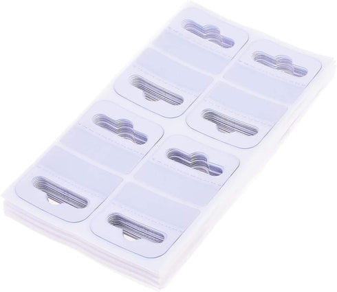 BLUECELL 200 Pieces Clear Slot Hole Adhesive Custom Hang Tabs, 1 3/4" x 1 1/2" for Retail Display