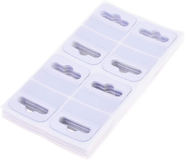 BLUECELL 200 Pieces Clear Slot Hole Adhesive Custom Hang Tabs, 1 3/4" x 1 1/2" for Retail Display
