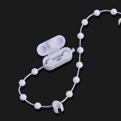 BBTO 30 Pack Chain Connectors Roller Shade Beaded Connector Plastic Replacement Clips for Window (White)