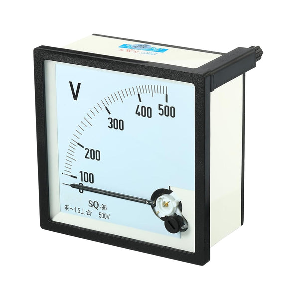 YOKIVE Analog Panel Voltmeter, SQ-96 AC 0-500V Gauge, Great for Circuit Testing Measurement Equipment (White, Black)