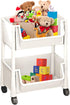 Generic 2-Tier Rolling Carts with Wheels, Rolling Utility Cart Organizer, Multifunctional Trolley Storage Cart