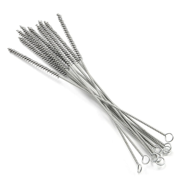 Utoolmart Steel Wire Tube Brush, 12" x 1/4", Spiral Long Handle Cleaning Brush for Tube Bottle Pipe Welding Slag