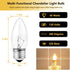 YKCGG 8 Pack 40W Bulbs Bulb E26 Incandescent Equivalent Energy Torpedo Tip Chandelier with Crystal Clear Incandescent