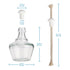 stonylab 150 ml Alcohol Lamp, Classic Style Glass Bunsen Burners Lab Heating Equipment for Low Temperature Heating, No
