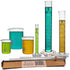 Glass Graduated Cylinder Set 10ml 50ml 100ml, Glass Beaker Set 50ml 100ml 250ml with 3 Glass Stirring Rods, Karter Scientific