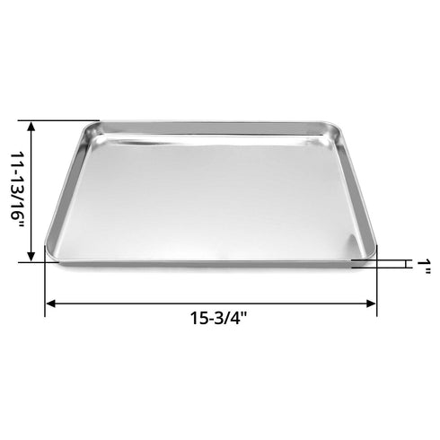 QWORK Stainless Steel Surgical Tray for Medical Instruments, Tattoo, Surgical Supplies, Flat Bottom Tray