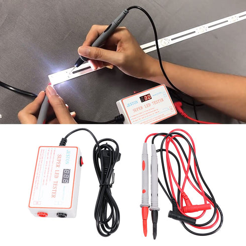 LED Light and TV Backlight Tester, 0-300V Adaptive Voltage Testing Tool with Gold Plated Pin & Power Cable for LED