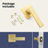 EHOMEWARE Heavy Duty Dummy Door Handle Set, 1 Pack Gold Interior Lever Knob for Right/Left Handing Doors