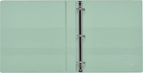 Avery Heavy-Duty View 3 Ring Binders, Customizable Cover, 1 Inch Slant Rings, Sage Binder, 79818